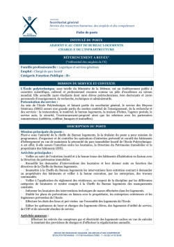 FDP - Adjoint au bureau logement