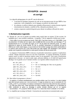 ES102/PC8 : &eacute;nonc&eacute; et corrig&eacute;