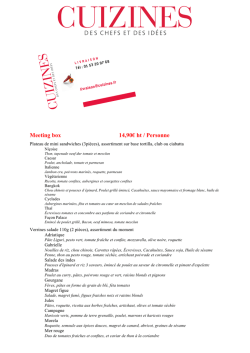 Meeting box 14,90&euro; ht / Personne