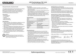 Bedienungsanleitung LED-Taschenlampe TRC-4.4A