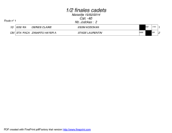 1/2 finales cadets
