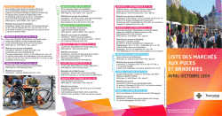 LISTE DES MARCH&Eacute;S AUX PUCES ET BRADERIES