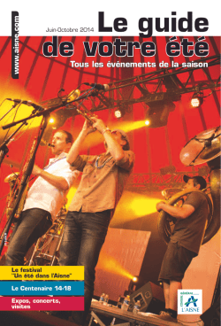 Le guide de votre &eacute;t&eacute; - jin/octobre 2014