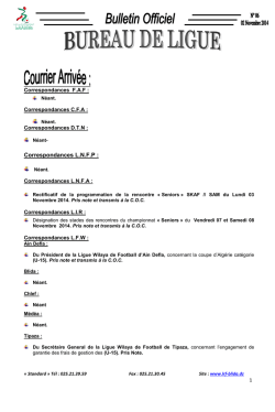 Correspondances L.N.F.P :