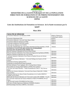 ministère de la santé publique et de la population direction de