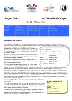 Telopea Topics No10 - Telopea Park School