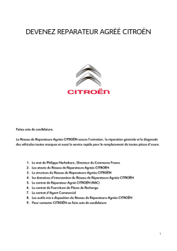 Devenez reparateur agree citroen