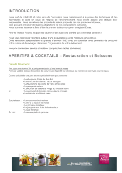 T&eacute;l&eacute;charger nos menus en walking dinner