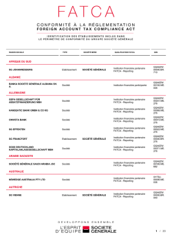 Etablissements inclus dans le p&eacute;rim&egrave;tre de
