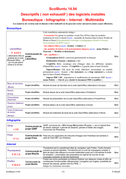 ScolBuntu 14.04 Descriptifs ( non exhaustif ) des logiciels - AFT-RN