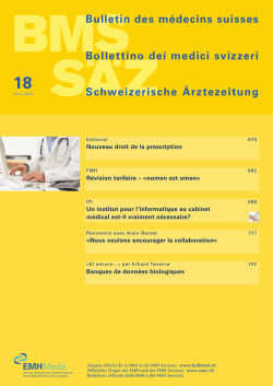 Bulletin des m&eacute;decins suisses 18/2014
