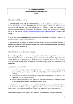 &ldquo;Le Rustique de Printemps&rdquo; R&egrave;glement de ce jeu en ligne gratuit