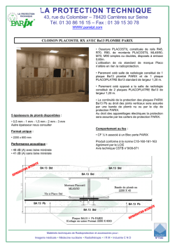 Fiche technique Placo Parix