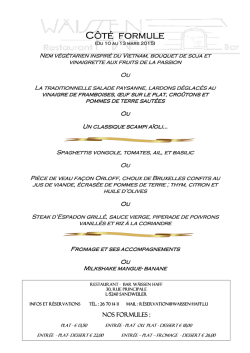 formule midi du 10 au 13 mars 2015