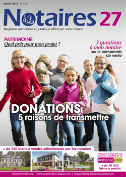 Journal des Notaires "Notaires 27"