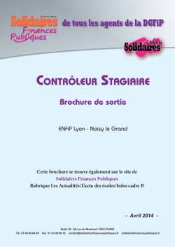 Brochure de sortie des CS - Solidaires Finances publiques