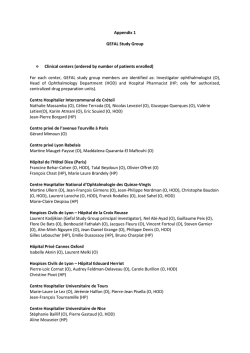 For each center, GEFAL study group member