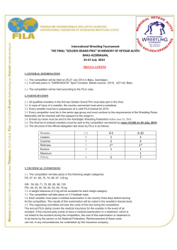 "GOLDEN GRAND PRIX" IN MEMORY OF HEYDAR ALIYEV BAKU