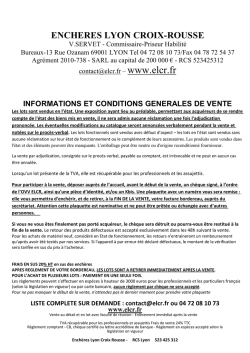 ENCHERES LYON CROIX-ROUSSE - ELCR : Enchères Lyon Croix