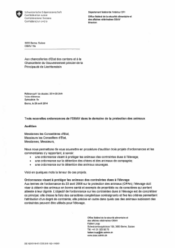 Aux chancelleries dEtat des cantons et &auml; la Chancellerie