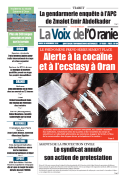 LA VOIX DE L ORANIE DU 10.11.2014