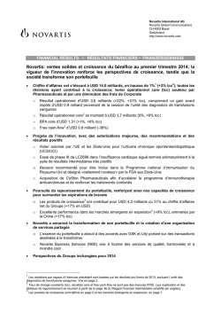 Q1 Results - Media release FR