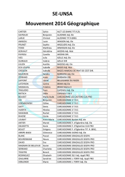 Mouvement 2014 g&eacute;o word - Sections locales du SE-UNSA
