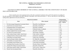 election of three members of the national - Maurice