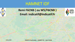 HAMNET IDF &ndash; Remi F6CNB
