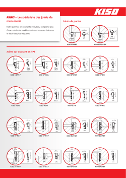 KISO – Le spécialiste des joints de menuiserie