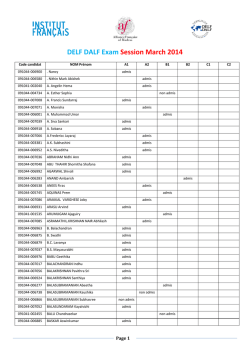 DELF DALF Exam Session March 2014