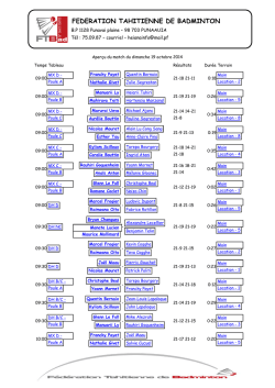 FEDERATION TAHITIENNE DE BADMINTON