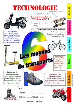 Page de garde du classeur - technocalvisi