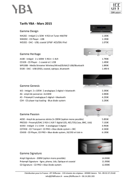 Tarifs YBA - Mars 2015 - JFF