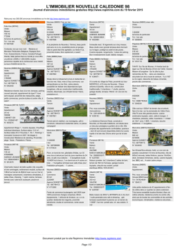 journal des annonces immobilieres Nouvelle caledonie