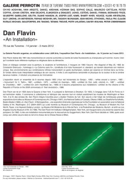 Dan Flavin - Galerie Perrotin