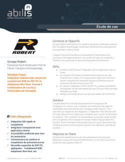 Groupe Robert Contexte et Objectifs D&eacute;fis Solution R&eacute;ponse