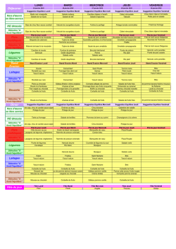 MENUS Semaine du 25 au 29 janvier 2016