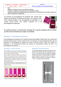 De la couleur &agrave; la concentration