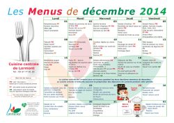 Télécharger le menu de décembre