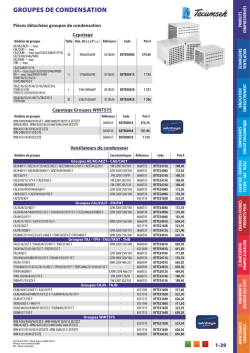 GFF &bull; Tarif Froid Climatisation Chauffage &bull; Mise &agrave; jour Juillet 2014