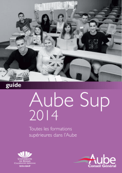 CG Aube Sup 2011 - Aube D&eacute;veloppement