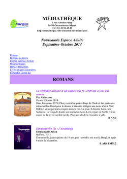 romans - M&eacute;diath&egrave;que - Ormesson-sur