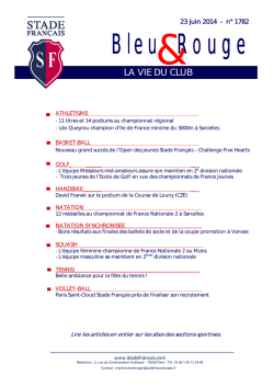 Bleu Rouge - Stade Fran&ccedil;ais