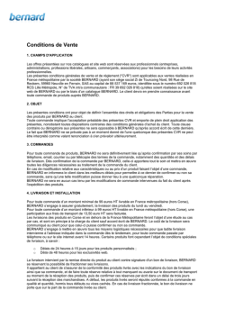 Conditions de Vente