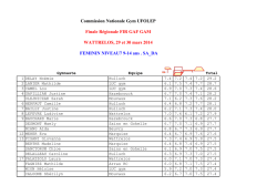 Commission Nationale Gym UFOLEP Finale R&eacute;gionale FIR