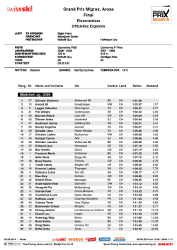 Grand Prix Migros, Arosa Final - Swiss-Ski