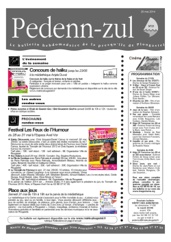 T&eacute;l&eacute;chargez le Pedenn Zul du 25 mai 2014 - Plougastel
