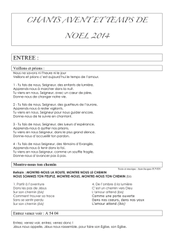 pour telecharger la liste des chants cliquer ici