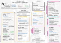 Organigramme décembre 2014 - Parc national de la Guadeloupe